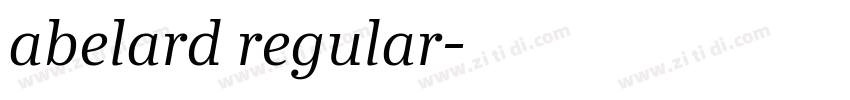 abelard regular字体转换